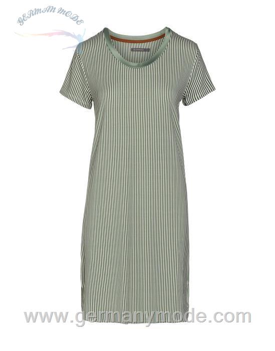 لباس خواب زنانه اسنزا هلند ESSENZA Loreen Striped Lorbeergrün Nachthemd