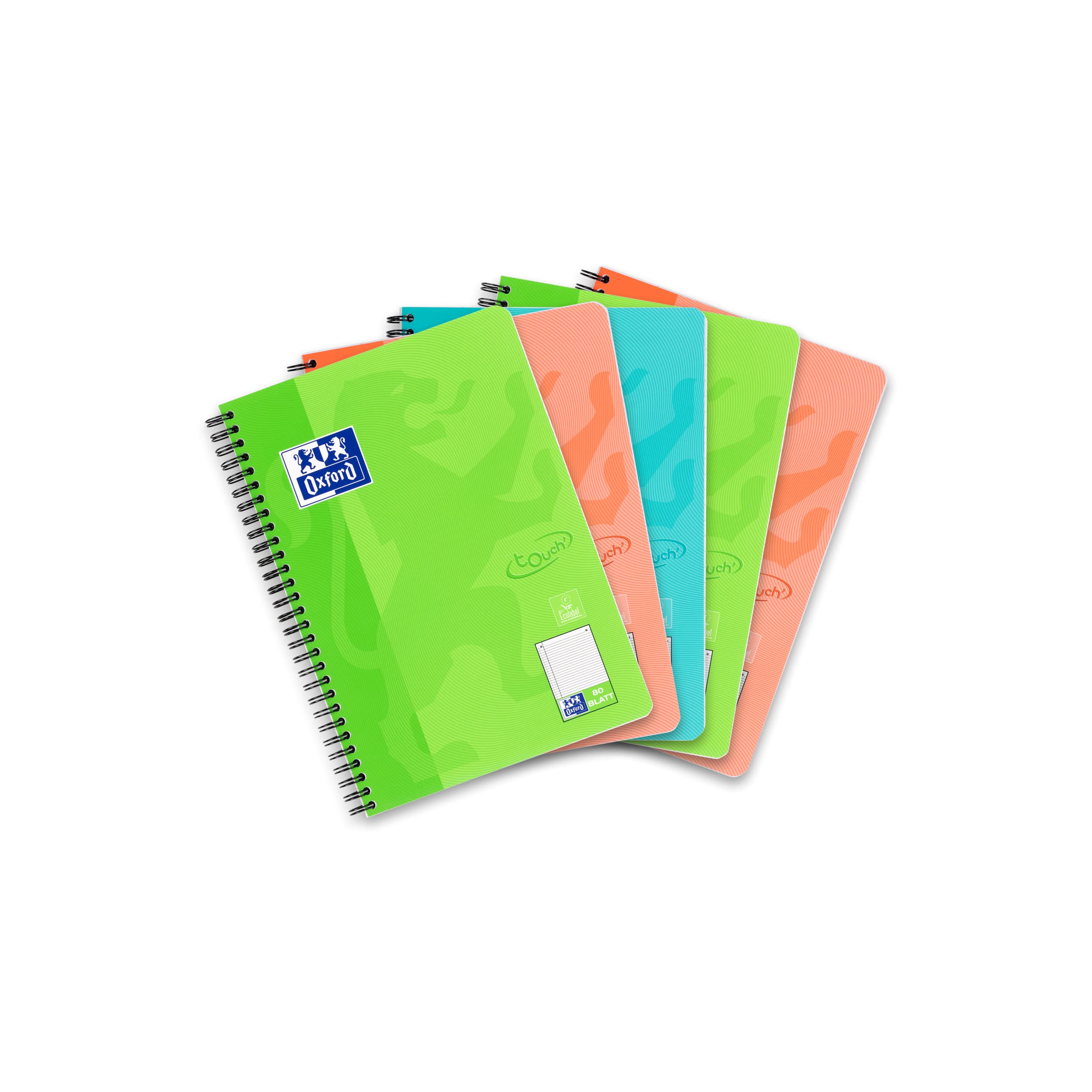 آکسفورد تاچ کالج بلوک B5 (17.6x25 سانتی‌متر) با حاشیه، 160 صفحه، مرتب، 5 قطعه
