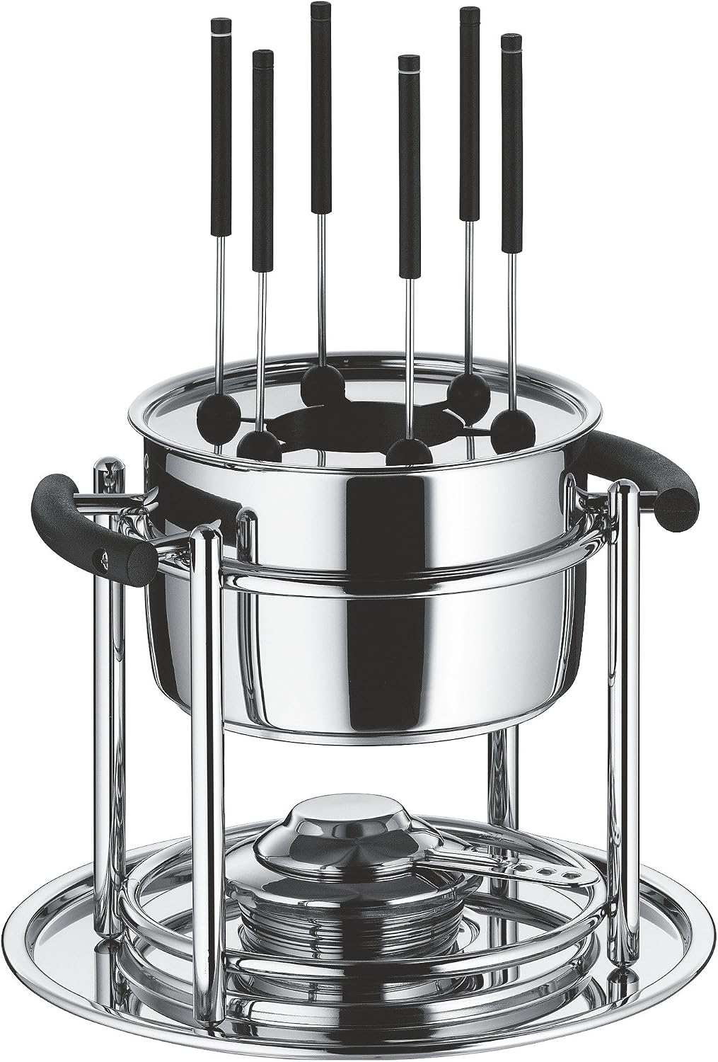 فوندو ساز وی ام اف آلمان WMF Allegro Set 11 tlg برای 6 نفر، با شعله و چنگال