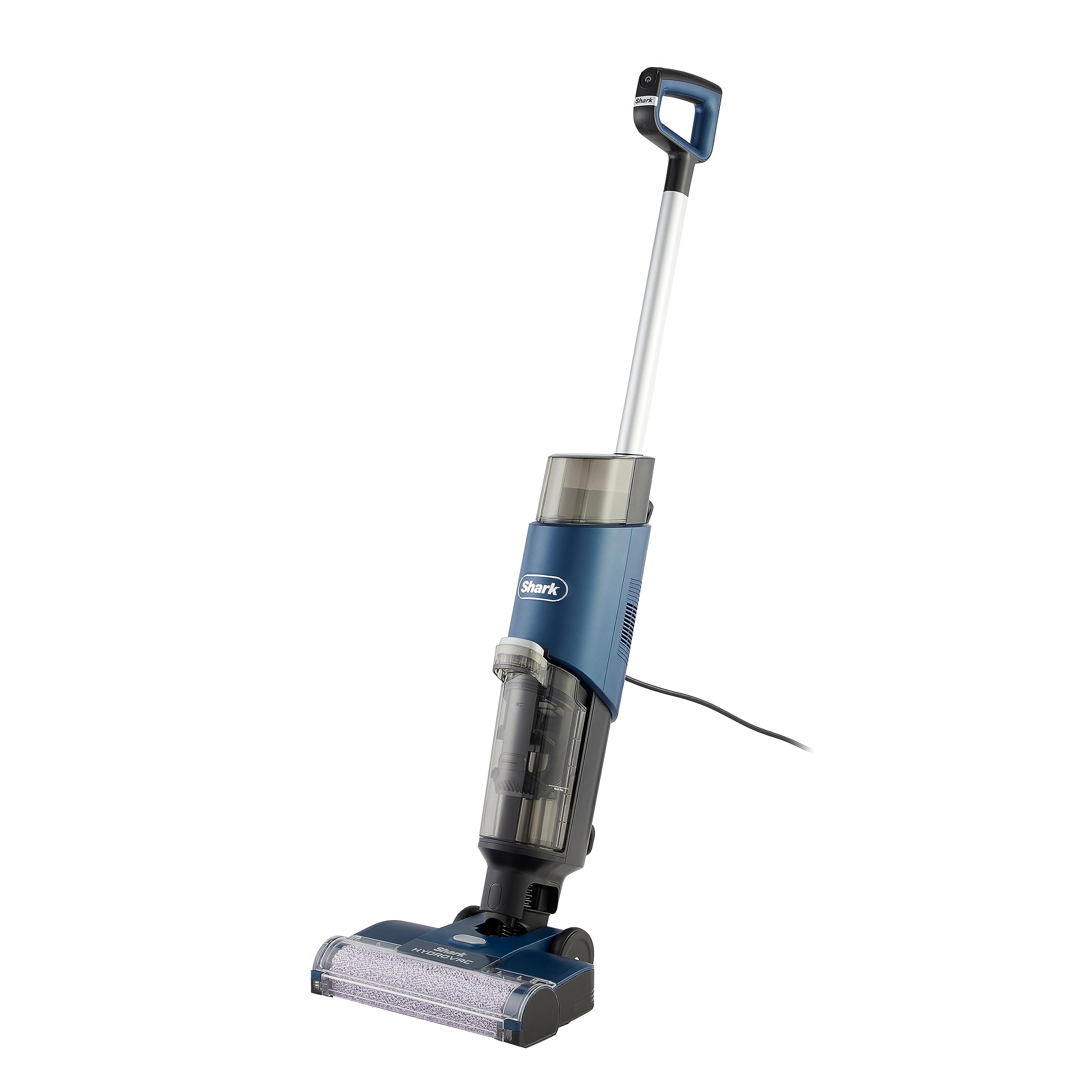 بخار شوی شارک آماریکا Shark HydroVac، رول برس ضد میکروبی، محلول چند منظوره خنثی کننده بو، طناب 7.6 متری، کف شوی خود تمیز شونده، جاروبرقی و جاروبرقی، آبی دریایی WD100EU