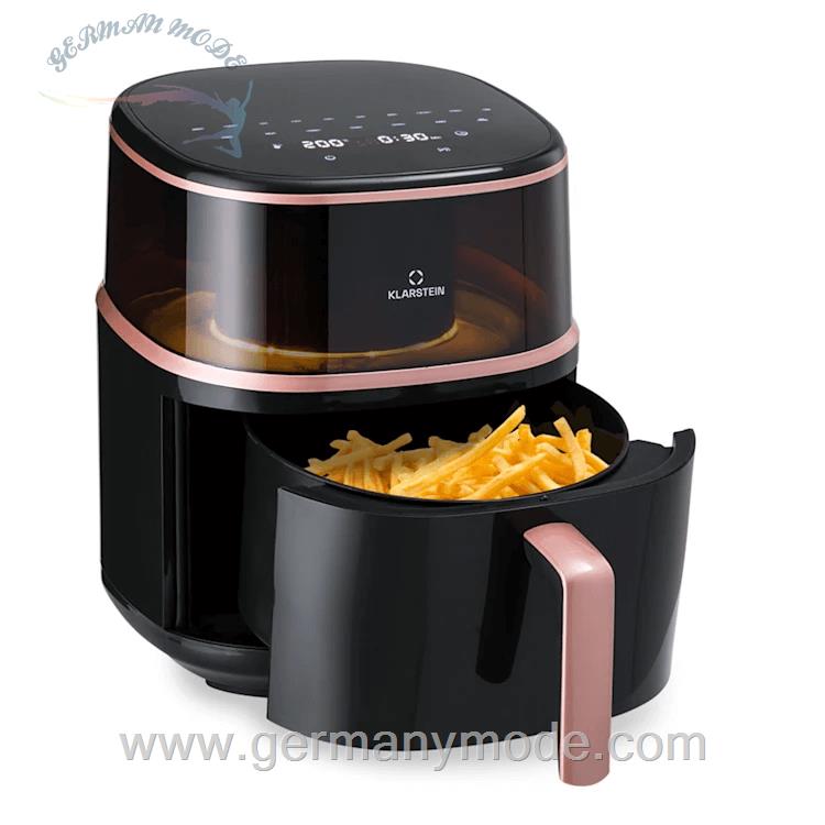 سرخ کن عملکرد بخار کلارشتاین آلمان Klarstein Air Bloom Heißluftfritteuse mit Dampffunktion 7,5 Liter 1500 watt Schwarz
