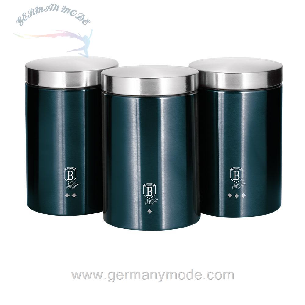 ست قوطی آشپزخانه برلینگر هاوس مجارستان Berlinger Haus 3 Piece Kitchen Canister Set BH/6271 Aquamarine Collection