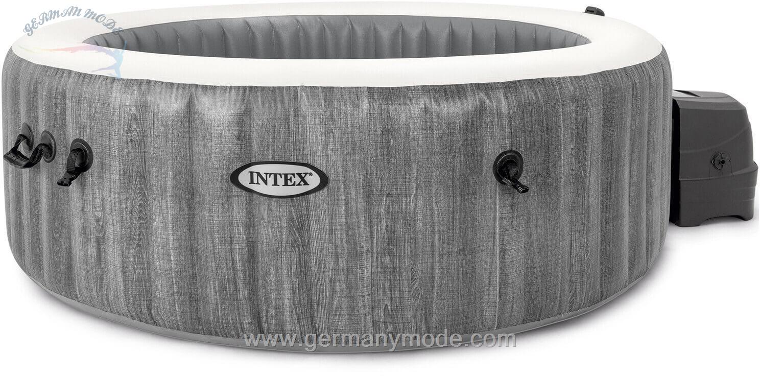 جکوزی بادی 6 نفره با روشنایی LED اینتکس Intex Pure SPA Bubble GreyWood XXL Deluxe -28442