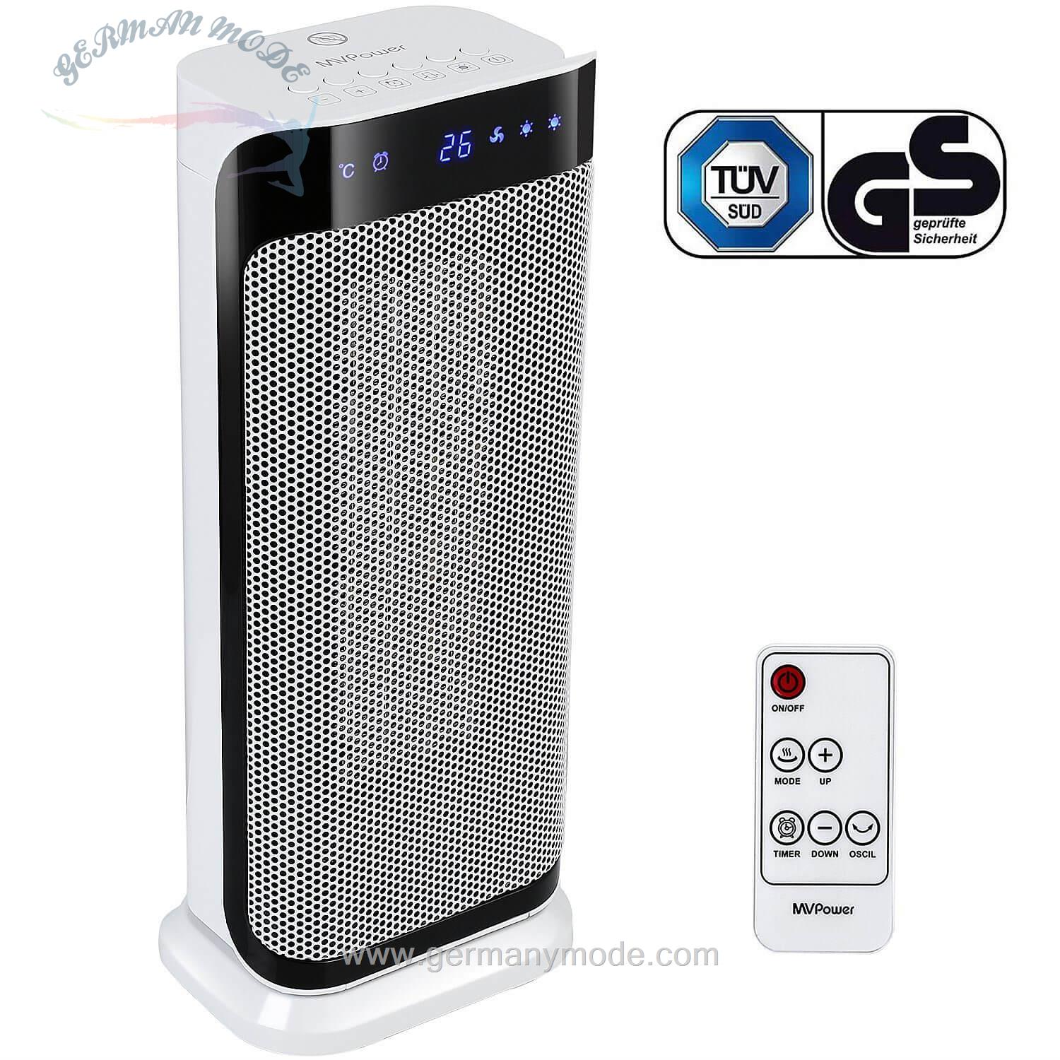 فن هیتر ایستاده ام وی پاور MVPower Heizlüfter- 2000W mit Fernbedienung