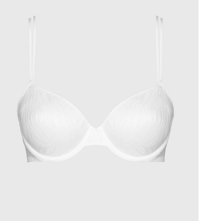 سوتین کلوین کلین آمریکا Calvin Klein Halbschalen T Shirt BH Sheer Marquisette White 000QF6875E100