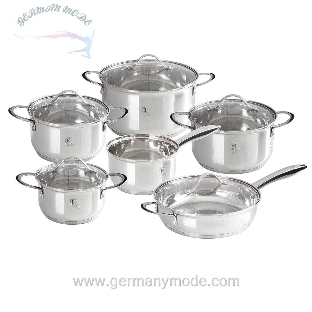 سرویس قابلمه ماهیتابه 11 پارچه برلینگر هاوس مجارستان BerlingerHaus KITCHENWARE SET SILVER JEWELERY COLLECTION BH-6661