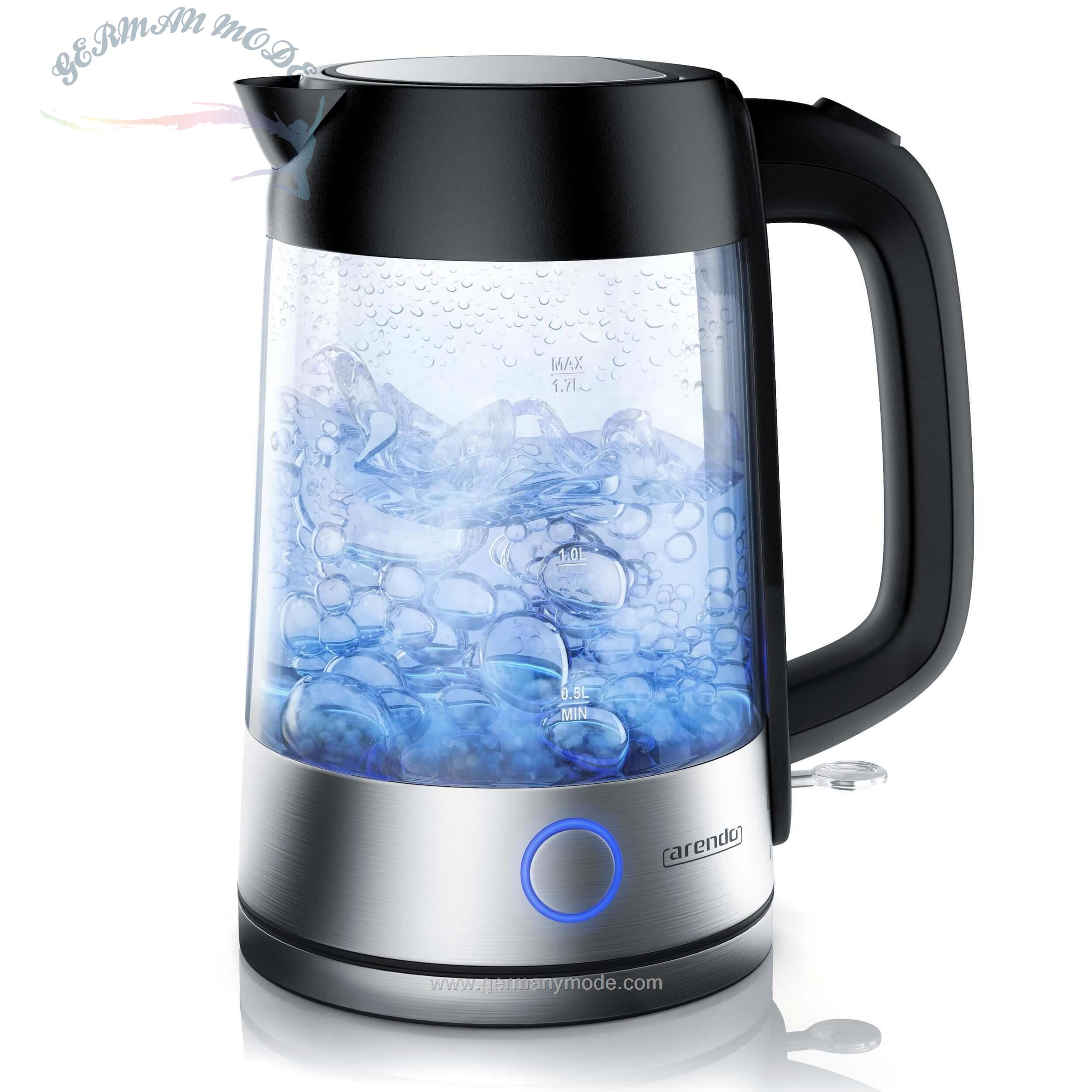 کتری برقی آرندو آلمان Arendo Wasserkocher- 1-7 l- 2200 W- Premium Edelstahl Glas