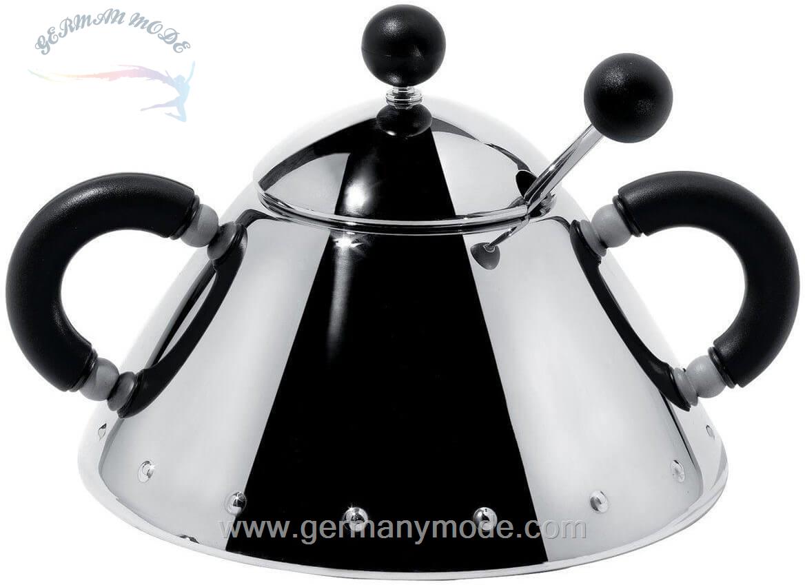 ظرف شکر السی ایتالیا Alessi Zuckerdose mit Löffel 9097