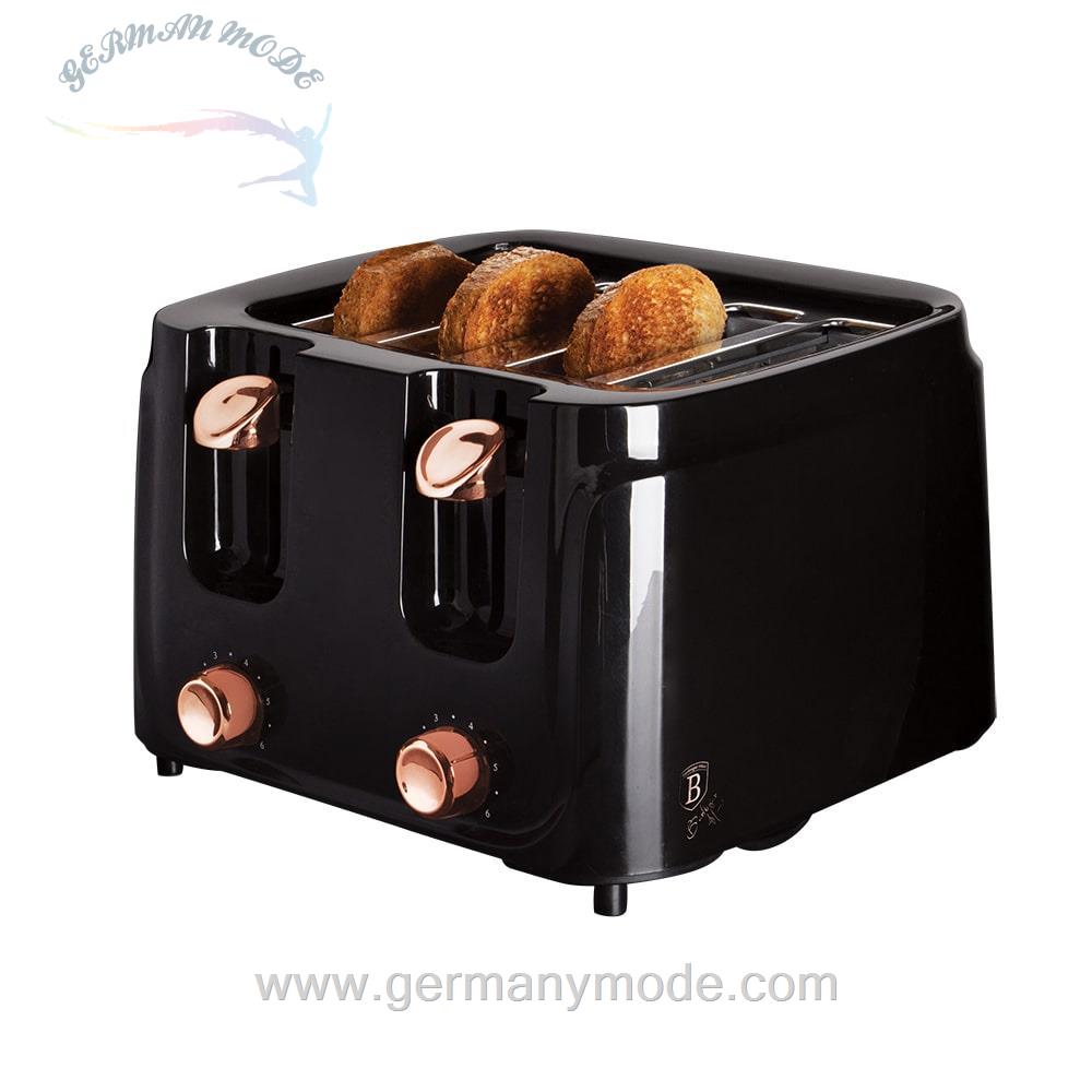 توستر 4 اسلایس برلینگر هاوس مجارستان BERLINGER HAUS 4-SLICE TOASTER BH-9144 BLACK ROSE COLLECTION