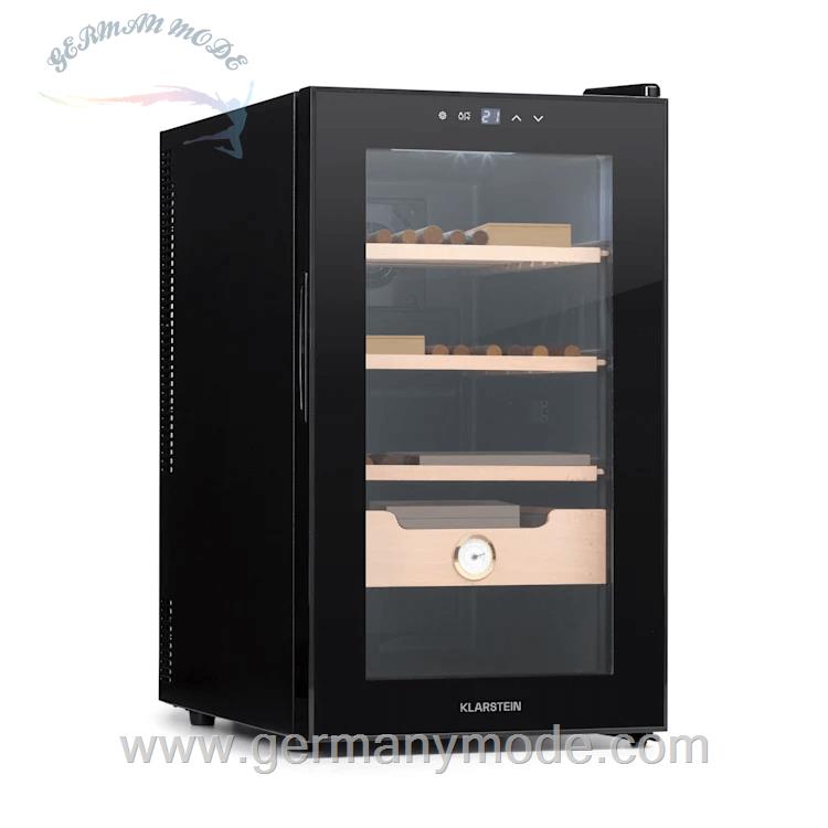 دستگاه رطوبت ساز سیگار برگ 48 لیتری کلارشتاین آلمان Klarstein El Presidente 48 Zigarren-Humidor Schwarz