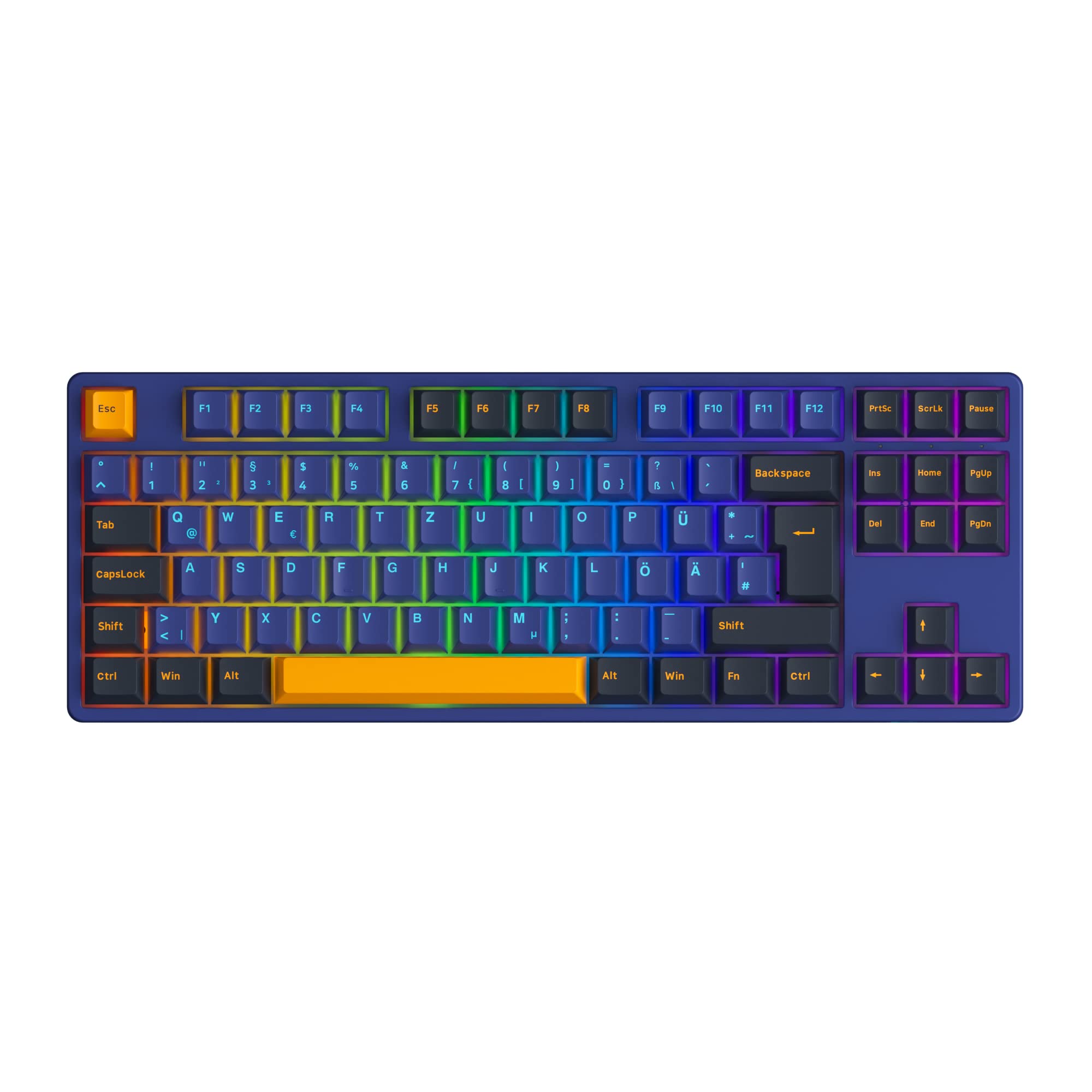 خرید از آمازون - صفحه کلید بازی مکانیکی Akko 5087B Plus RGB، چیدمان ISO-DE، 3 حالت (BT5.0/2.4Ghz/Type C) صفحه کلید TKL با سوئیچ خطی قابل تعویض، کلیدهای PBT Cherry، Anti-Ghosting (Horizon، Jelly Black) Horizon | حالت خطی ژله ای مشکی 3 | TKL | ISO-DE