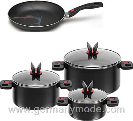 سرویس قابلمه 4 پارچه بالرینی ایتالیا Ballarini Click - Cook Kochset mit Pfanne 4-teilig
