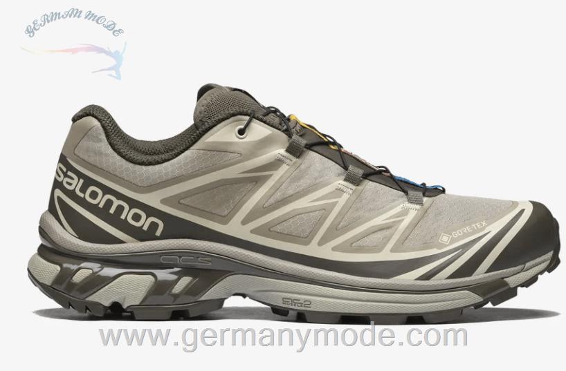 کتانی اسپرت مردانه زنانه سالامون فرانسه SALOMON XT-6 GORE-TEX Sportliche Schuhe Unisex Vintage Khaki / Major Brown / Turtledove