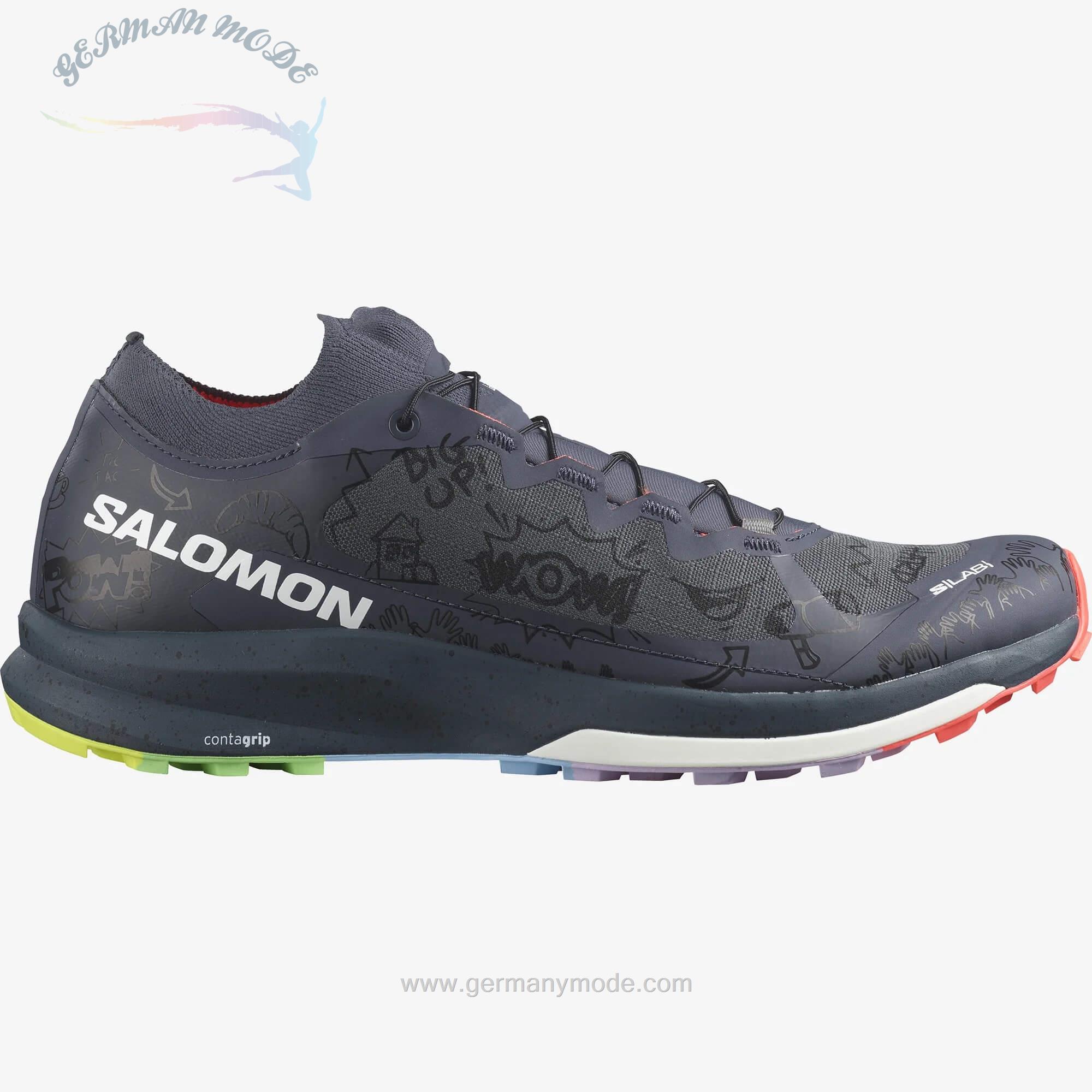 کتانی تریل رانینگ دو کوهستان زنانه مردانه سالامون فرانسه SALOMON S LAB ULTRA 3 limitED EDITION Trailrunning Schuhe Unisex India Ink Fiery Coral Black