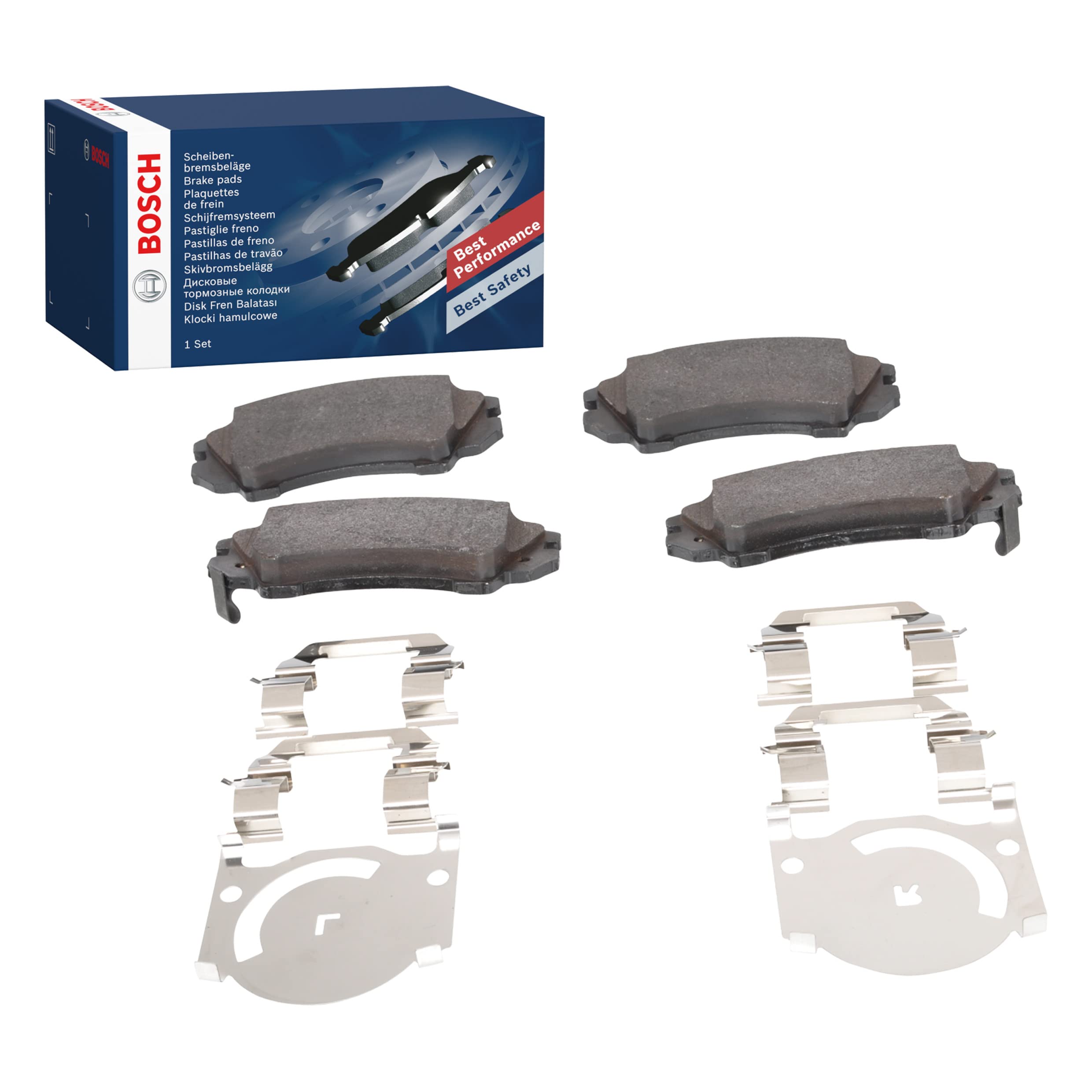 لنت ترمز Bosch Automotive BP1187 - محور جلو - گواهی ECE-R90 - چهار لنت ترمز در هر مجموعه، 0 986 494 609، مشکی