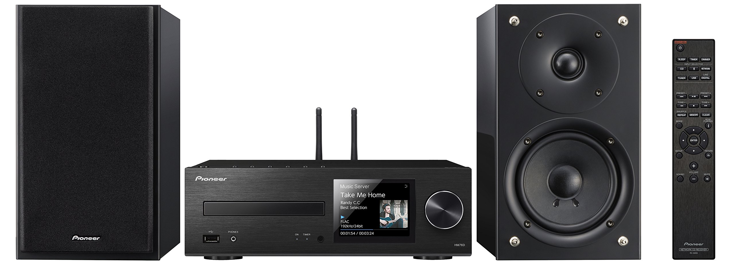 خرید از آمازون - Pioneer Micro Hifi Anlage, X-HM76D-BB, für CD, MP3, DAB+ Radio Wiedergabe, WLAN, Bluetooth, Streaming, Musik Apps (Spotify, Tidal, Deezer), Multiroom, Front USB/Audio in, 50 Watt/Kanal, Schwarz