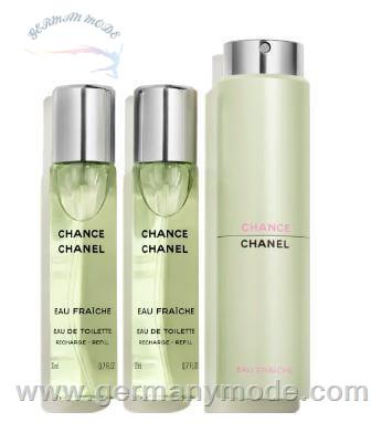 ست عطر ادو تویلت زنانه 3 تایی 20 میل چنس او فرش شنل فرانسه CHANEL CHANCE EAU FRAICHE EAU DE TOILET SPRAY 3 20ml