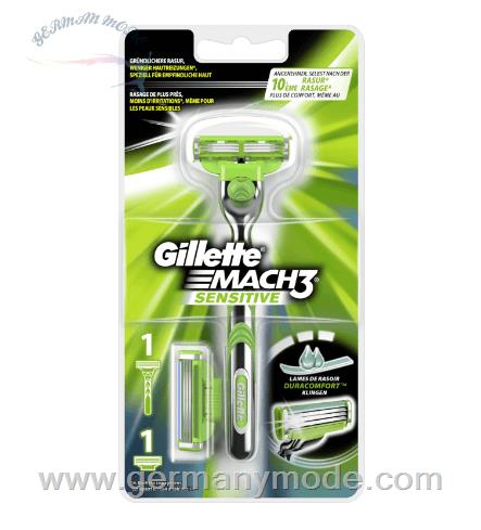 خود تراش ژیلت آمریکا Gillette Mach3 Sensitive mit 2 Wechselklingen