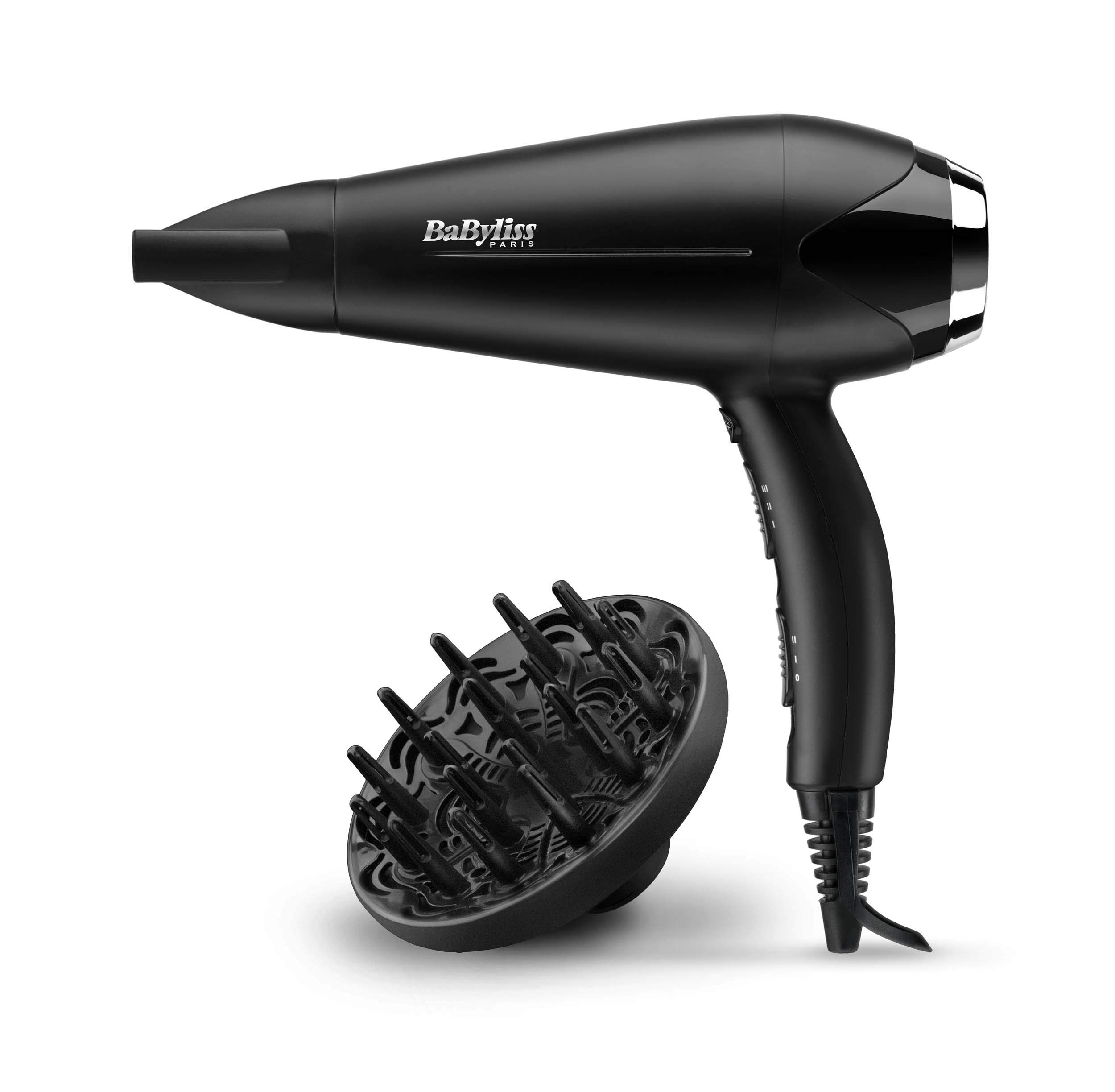 سشوار بابیلیس فرانسه BaByliss Turbo Smooth 2200، نقره ای مشکی، D572DE