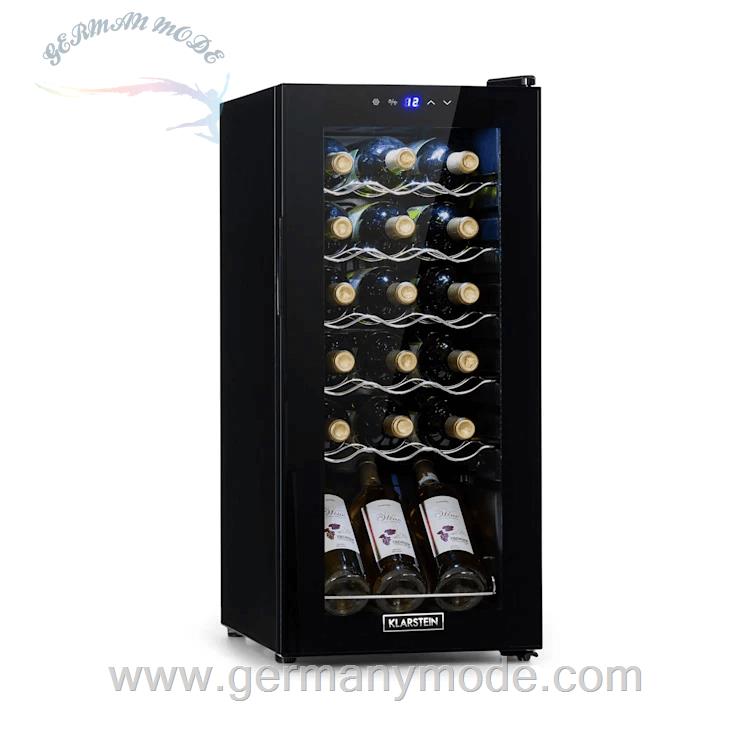 یخچال بطری سرد کن 50 لیتری کلارشتاین آلمان Klarstein Shiraz 18 Slim Uno Weinkühlschrank Schwarz 50 Ltr