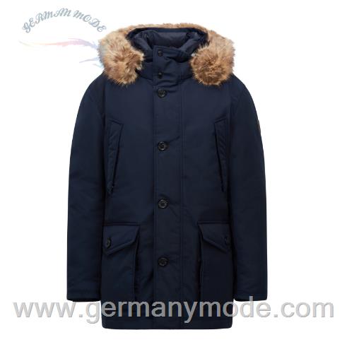 کاپشن پر کلاه دار مردانه هوگو باس آلمان Hugo Boss Arktis-Parka Donstantini (50454577) dark blue