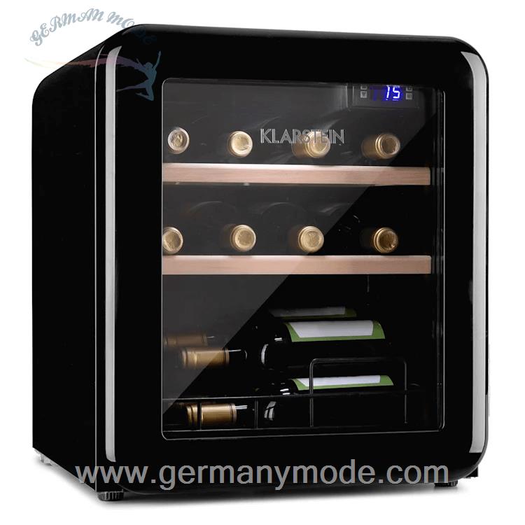 یخچال بطری سرد کن 48 لیتری کلارشتاین آلمان Klarstein Vinetage 12 Uno Weinkühlschrank Schwarz 48 Ltr