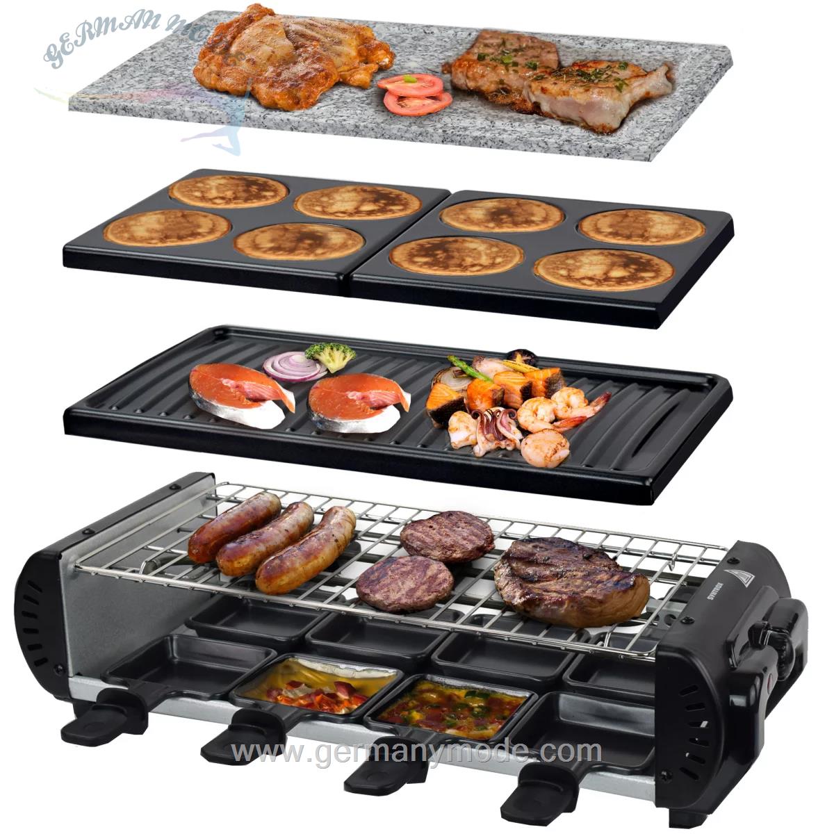 گریل راکلت پز پنکیک ساز سینتروکس آلمان Syntrox Germany Raclette Grill Set Liestal mit Wechselplatten