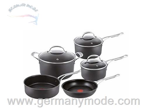 ست قابلمه ماهیتابه 8 پارچه تفال فرانسه Tefal Jamie Oliver Kochgeschirr-Set 8-teilig H902A5