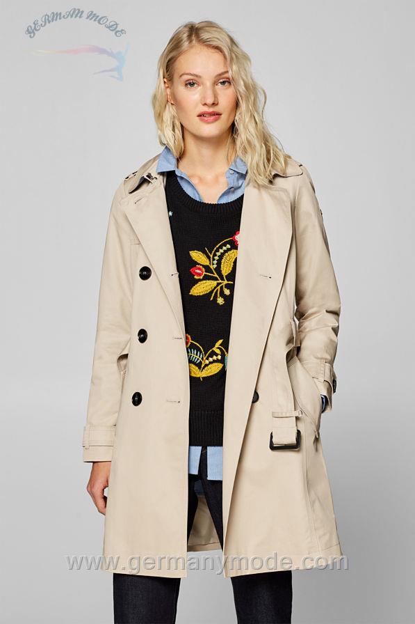 پالتو بارانی زنانه اسپریت (آمریکا) Trenchcoat aus Baumwolle mit Gürtel