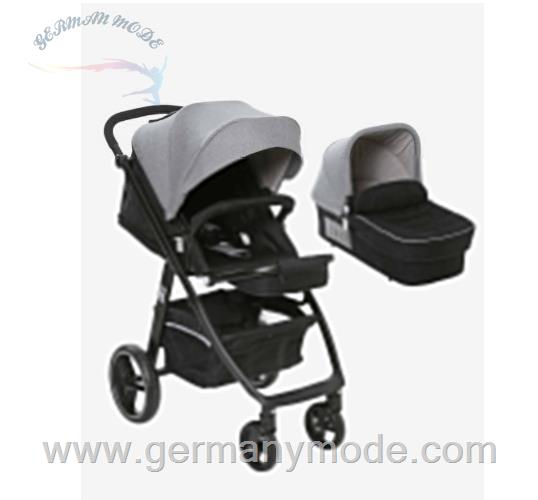 کالسکه کودک ورت فرانسه Vertbaudet Kombi-Kinderwagen Mobicity mit Babywanne - schwarz/grau
