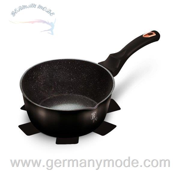 قابلمه 16 سانت برلینگر هاوس مجارستان BerlingerHaus SAUCEPAN 16 CM BERLINGER HAUS BH/1637 BLACK ROSE COLLECTION