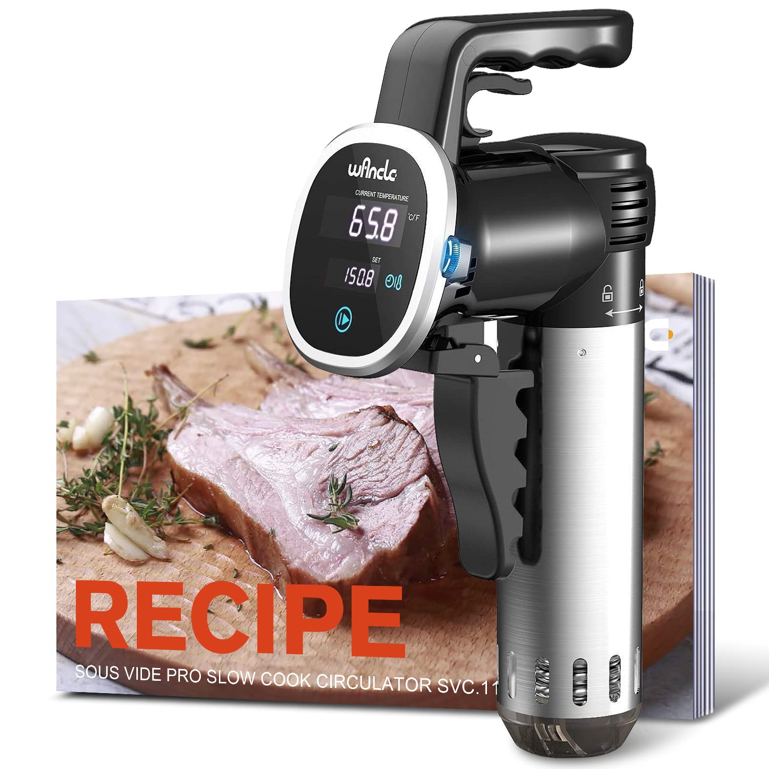خرید از آمازون - سیرکولاتور غوطه ور در قابلمه دقیق Wancle Sous Vide (مشکی)