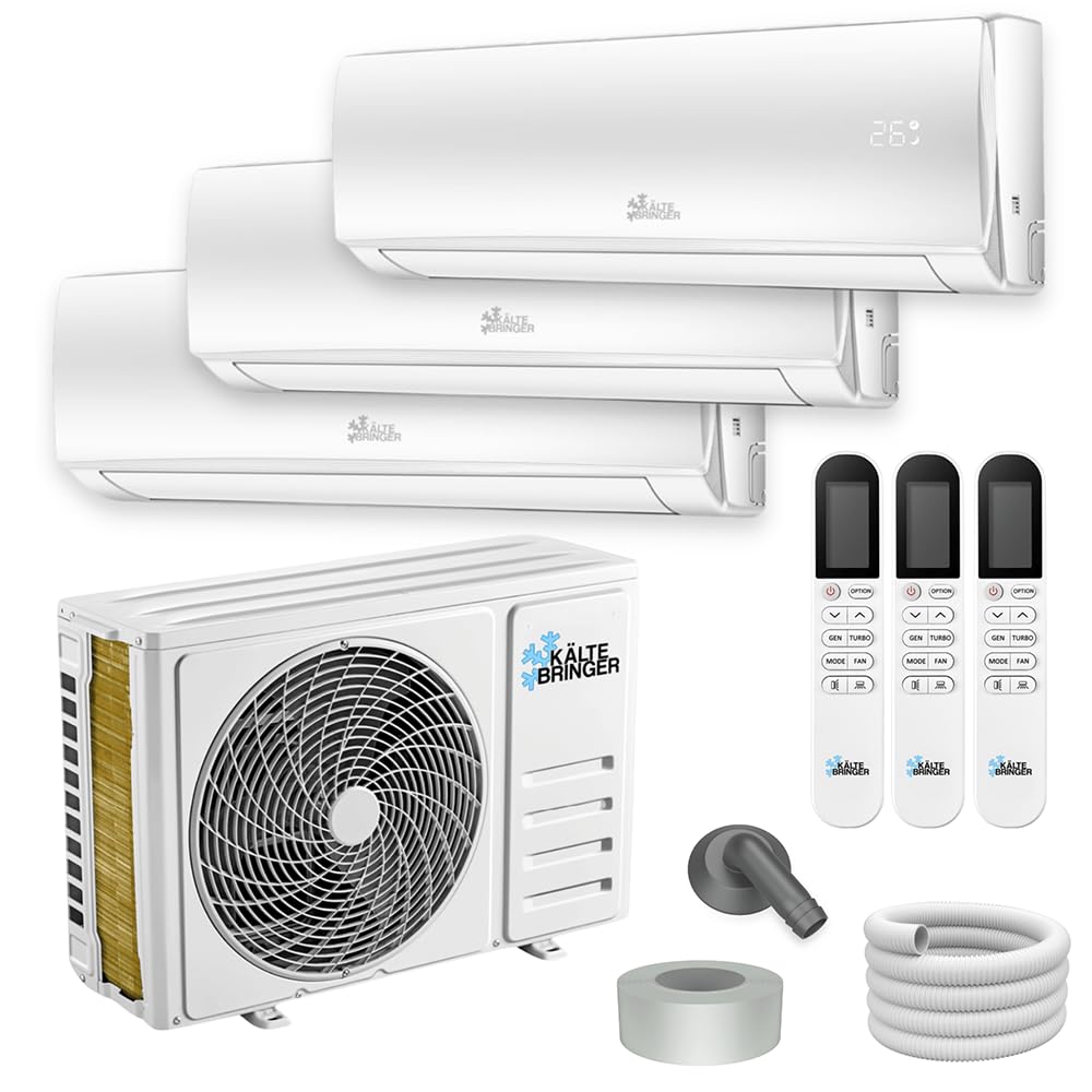 خرید از آمازون - تهویه مطبوع مولتی اسپلیت Kaltbringer 3 واحد داخلی - 27000 BTU - 7.9 کیلو وات - واحد تهویه مطبوع اینورتر با عملکرد گرمایش، وای فای و برنامه - بسیار بی صدا و صرفه جویی در انرژی 7.9 کیلو وات - تریو