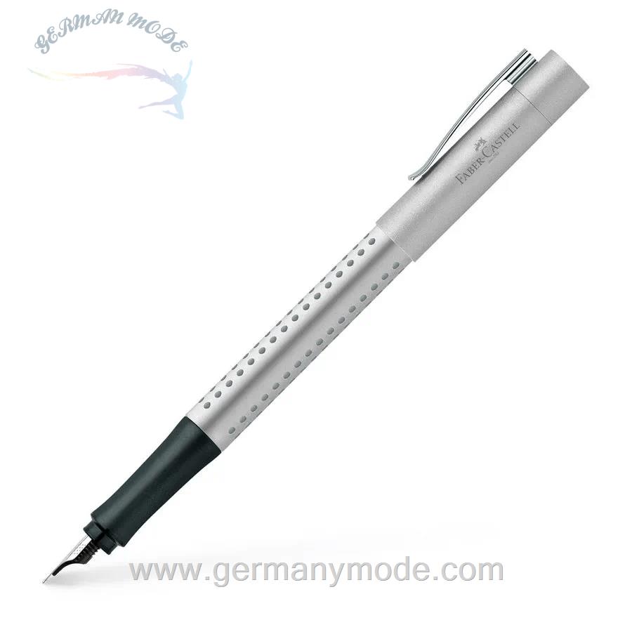 خودنویس فابرکاستل آلمان FABER CASTELL Grip 2011 Füller Federbreite F silber