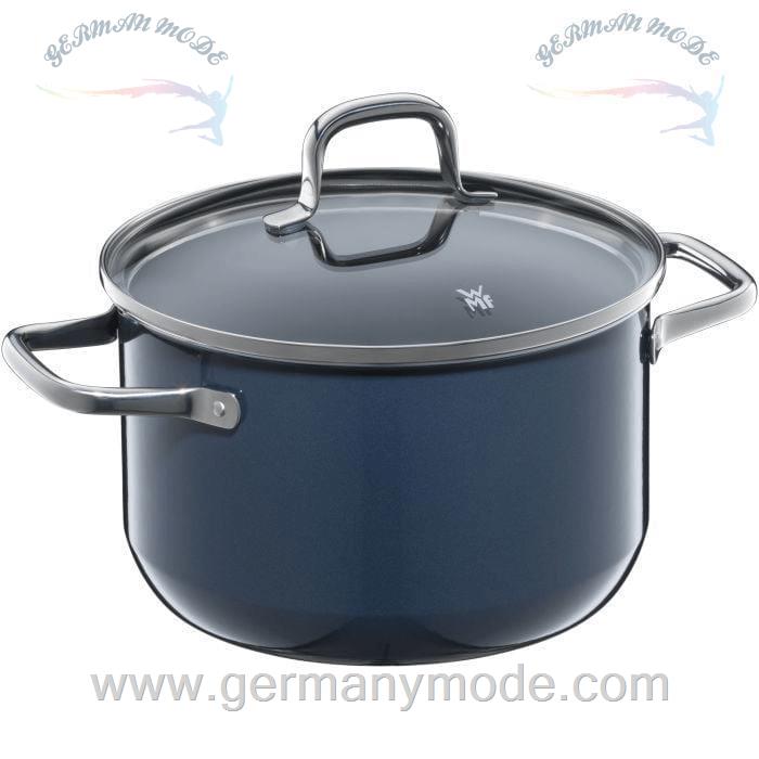 قابلمه 20 سانت درب شیشه ای وی ام اف آلمان WMF FUSIONTEC ESSENTIAL KOCHTOPF MIT DECKEL, 20CM BLUEBERRY