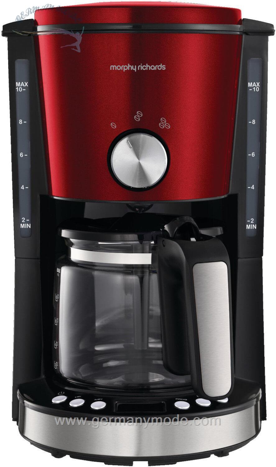 قهوه ساز مورفی ریچاردز انگلستان Morphy Richards Kaffeemaschine Evoke Rot