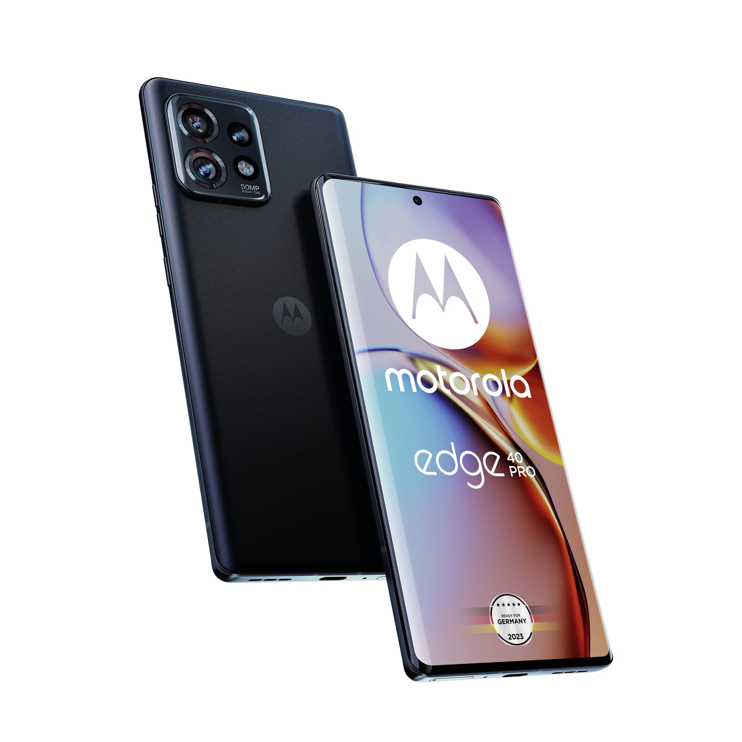 خرید از آمازون - Motorola edge40 pro (نمایشگر 6.67 اینچی FHD+، دوربین 50 مگاپیکسلی، 12/256 گیگابایت، 4600 میلی‌آمپر ساعت، اندروید 13) بین ستاره‌ای مشکی شامل پوشش محافظ + آداپتور خودرو [اختصاصی آمازون] motorola edge40 pro 12GB/256GB Interstellar Black