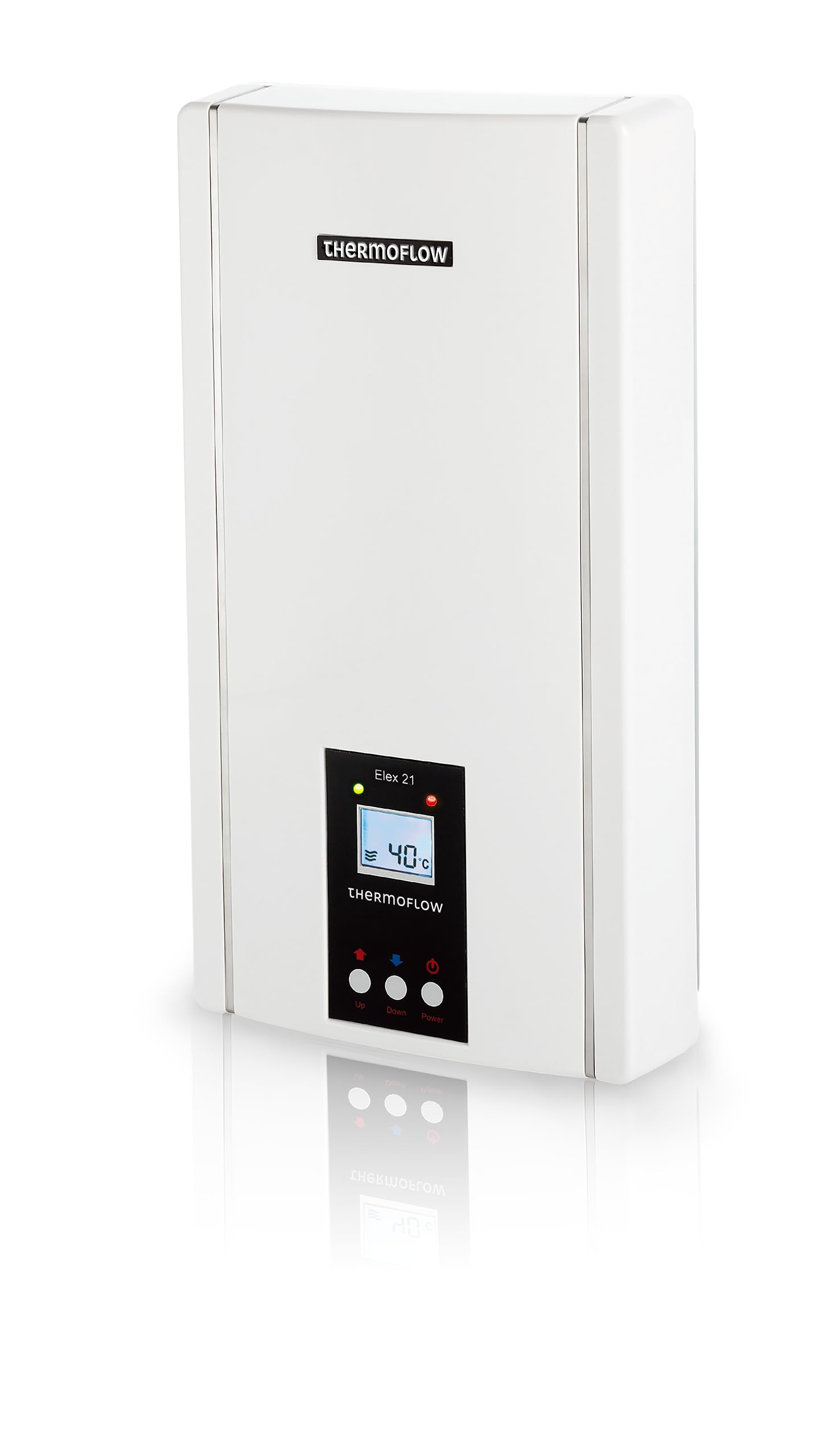 خرید از آمازون - آبگرمکن لحظه ای 400 ولت Thermoflow Elex 24 kW مقاوم در برابر فشار | آبگرمکن تا 55 درجه سانتی گراد | اتصال G 1/2" | 13 لیتر در دقیقه | آبگرمکن لحظه ای برای دستشویی، دوش یا وان 21 کیلو وات تکی