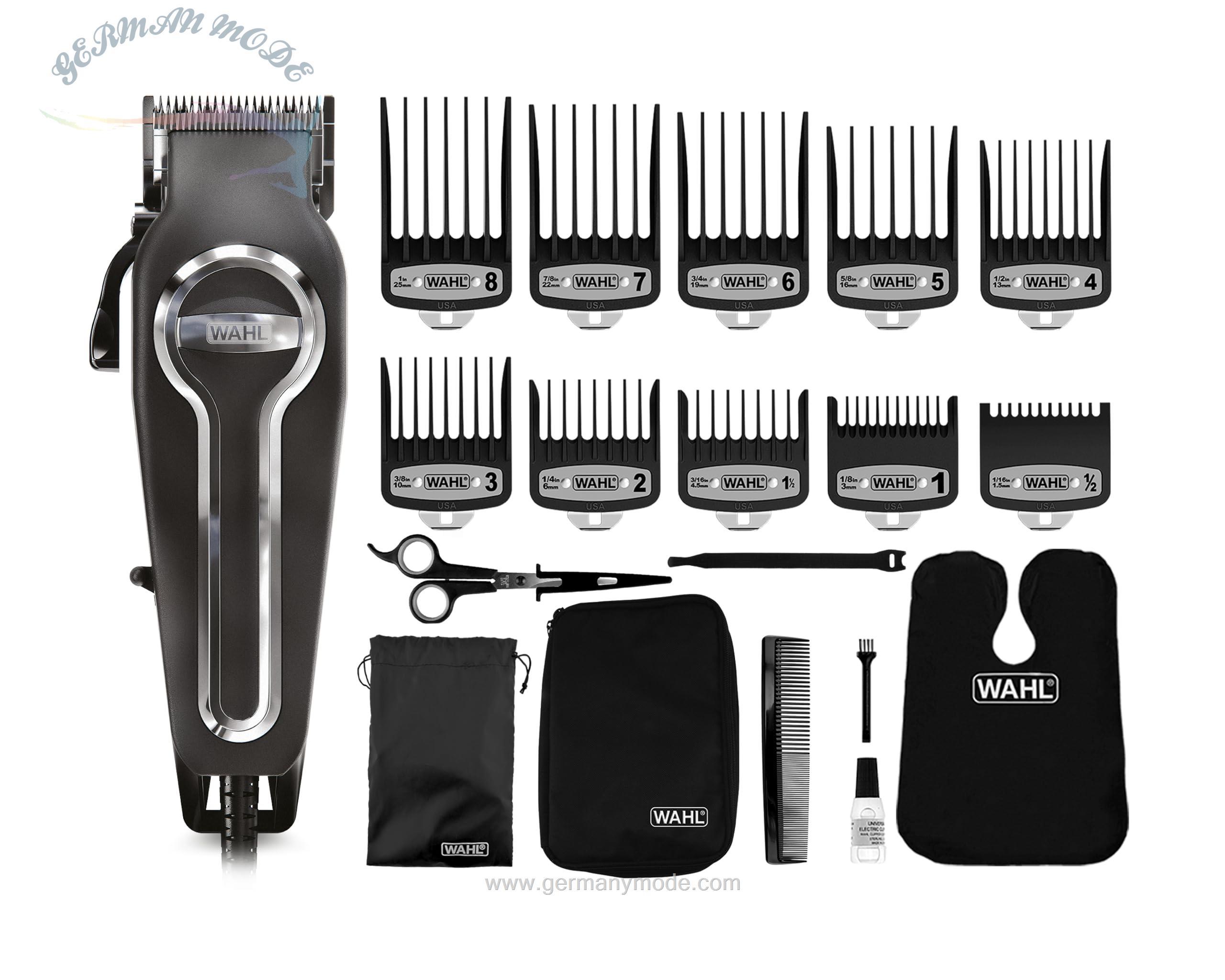 ماشین اصلاح موی سر و ریش تراش صورت برقی وال آمریکا اصلاح کننده موی مردانه Wahl با تیغه های دقیق خود تیز شونده، اصلاح سر Elite Pro، اصلاح موی مردانه، شانه های برش پریمیوم Secure Fit، آرایشگران حرفه ای، Corded Elite Pro - Corded