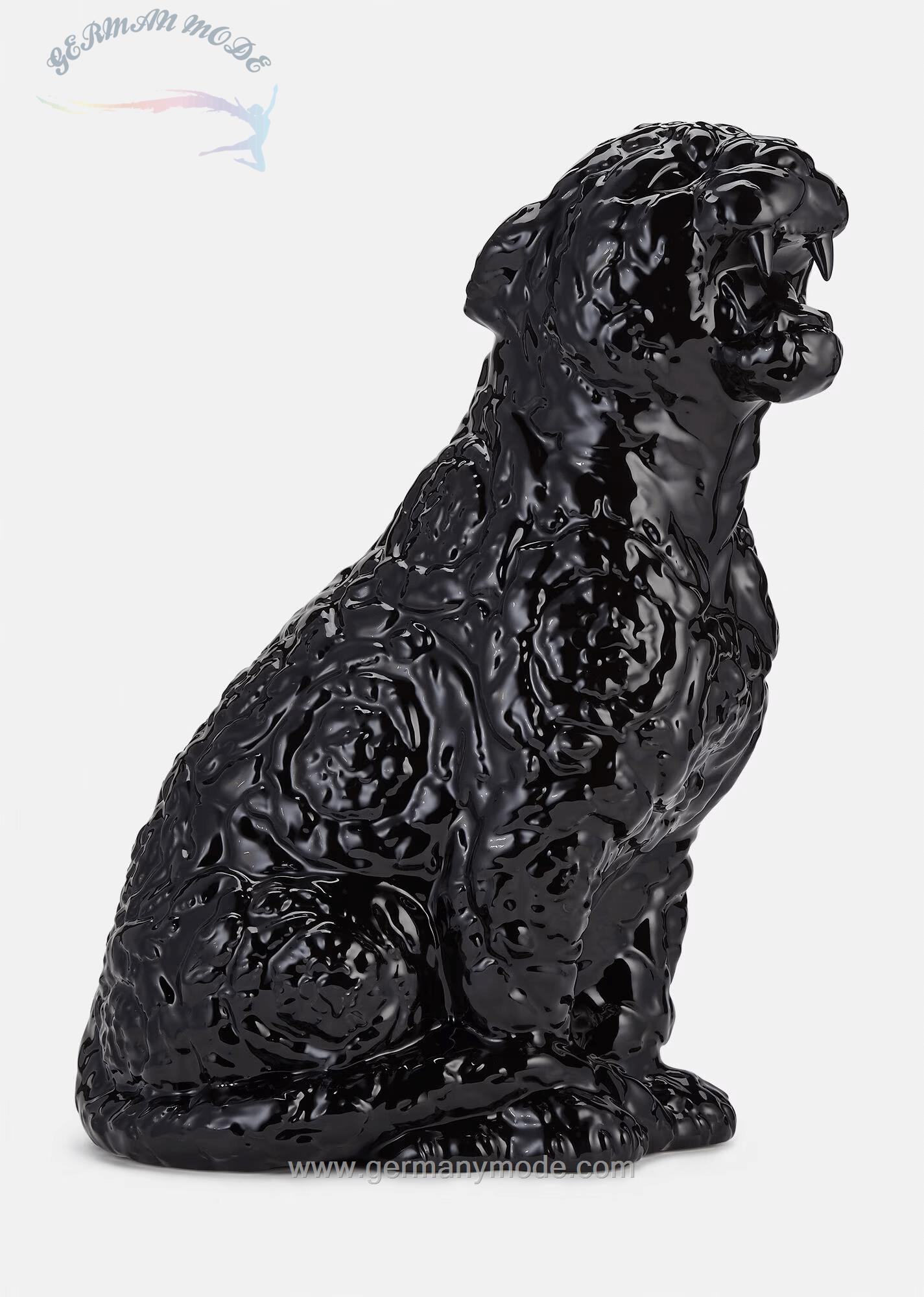 مجسمه چینی یوزپلنگ ورساچه ایتالیا VERSACE GROSSER GEPARD ROKKO Schwarz