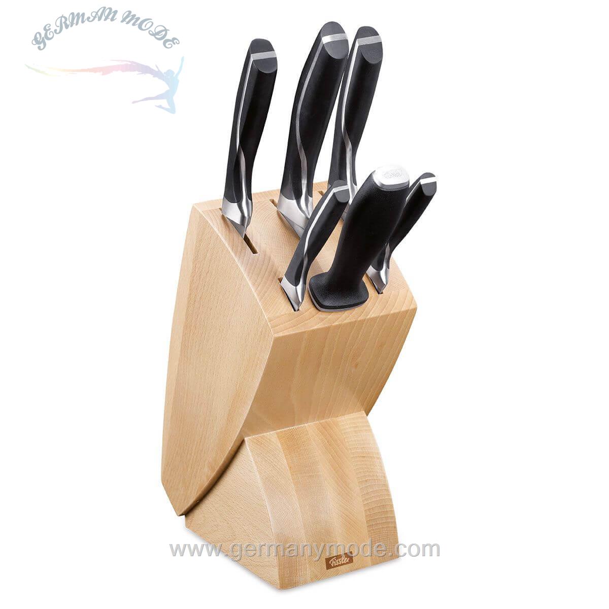ست چاقو آشپزخانه 7 پارچه فیسلر آلمان Fissler perfection Messerblock aus Buchenholz bestückt 7-teilig