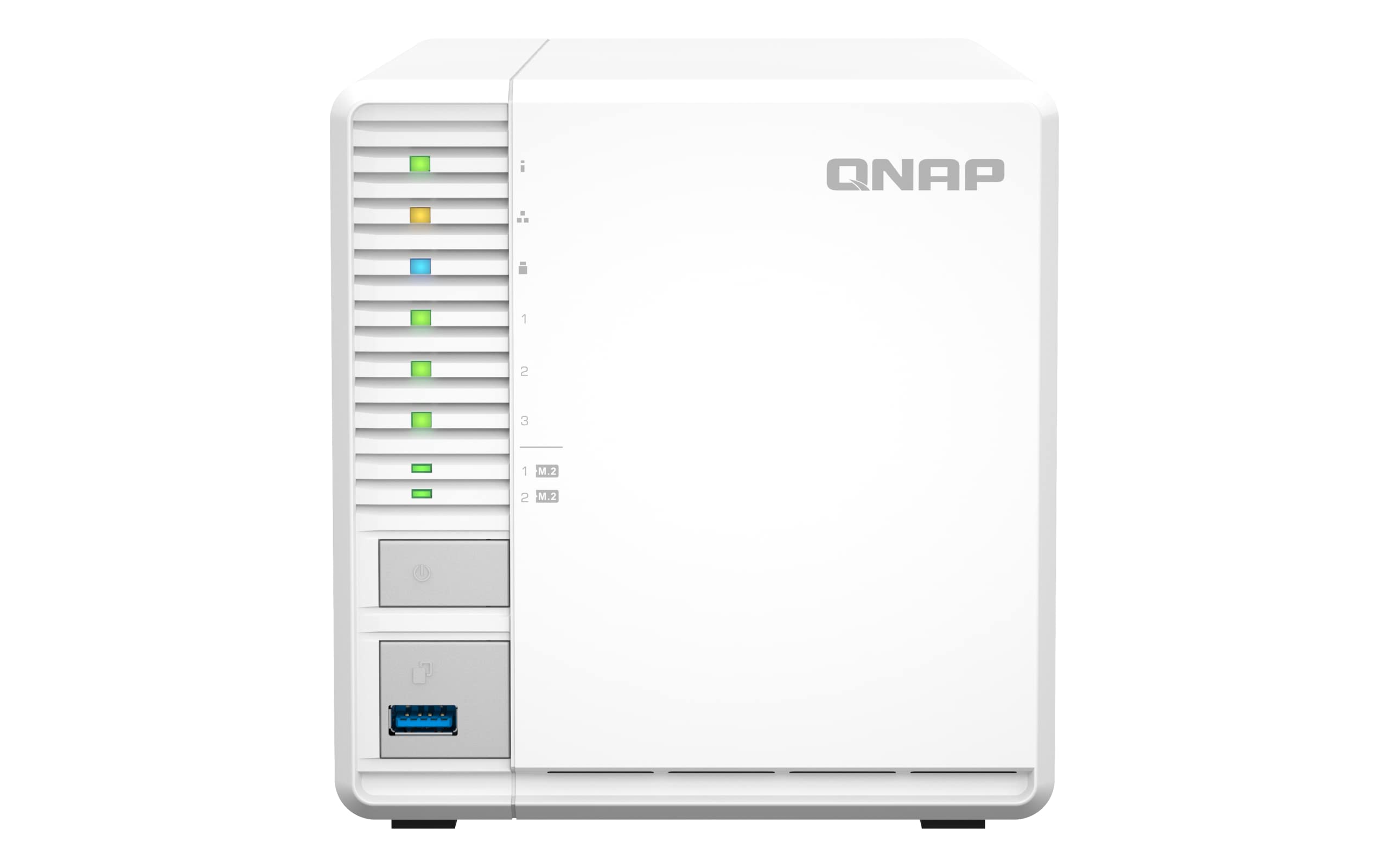 سیستم NAS کیونپ TS-364-8G، 3-bay، 4GB RAM، سفید