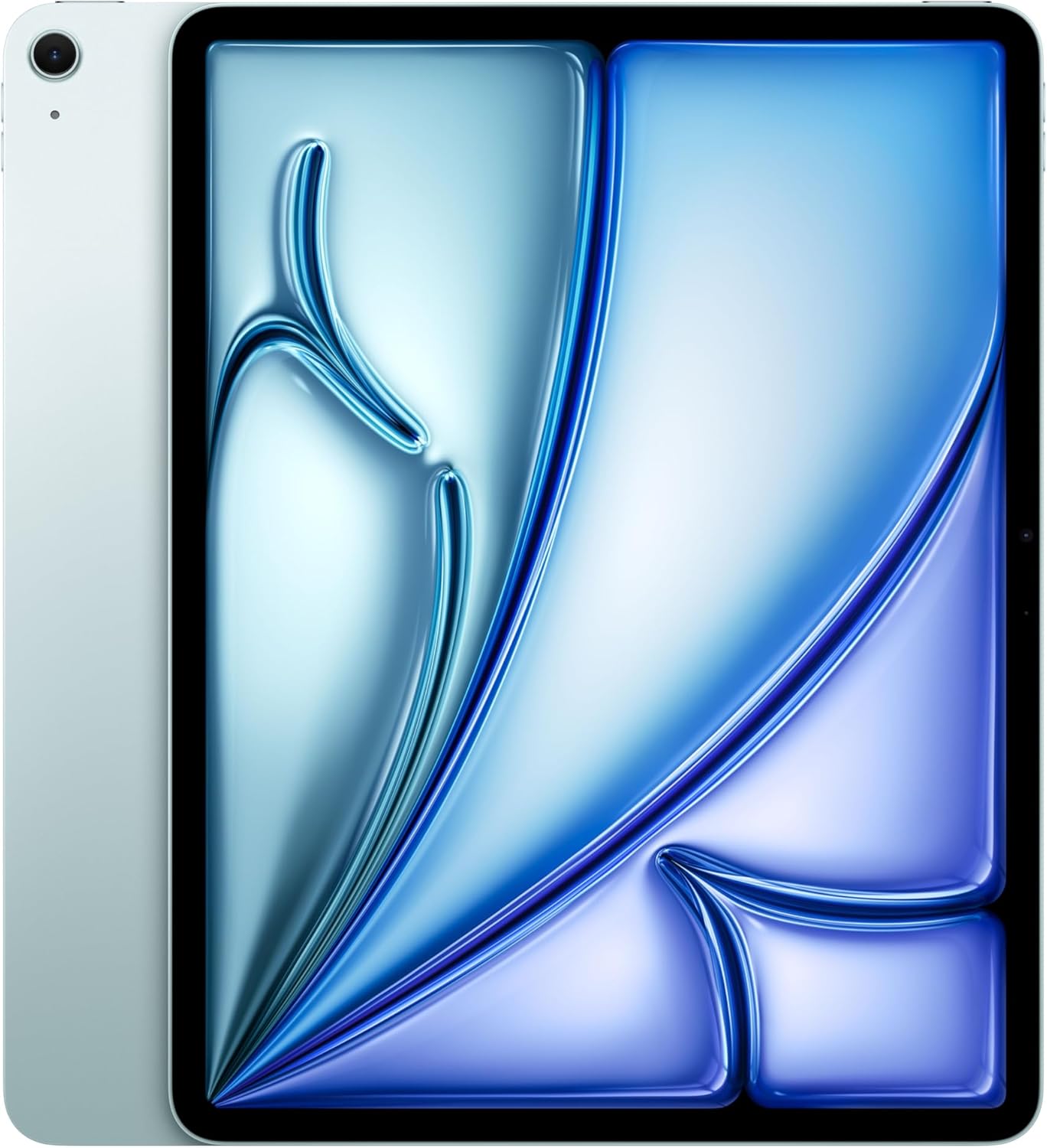 تبلت آیپد اپل اورجینال 13 اینچی iPad Air (M2): صفحه نمایش مایع شبکیه چشم، 1 ترابایت، دوربین جلوی افقی 12 مگاپیکسلی/دوربین عقب 12 مگاپیکسلی، Wi-Fi 6E، تاچ آیدی، باتری تمام روز - آبی آبی 1 ترابایتی Wi-Fi