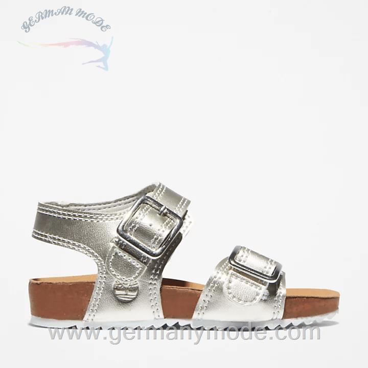 صندل بچگانه تیمبرلند آمریکا Timberland CASTLE ISLAND SANDALE MIT FERSENRIEMCHEN FÜR KLEINKINDER IN SILBER