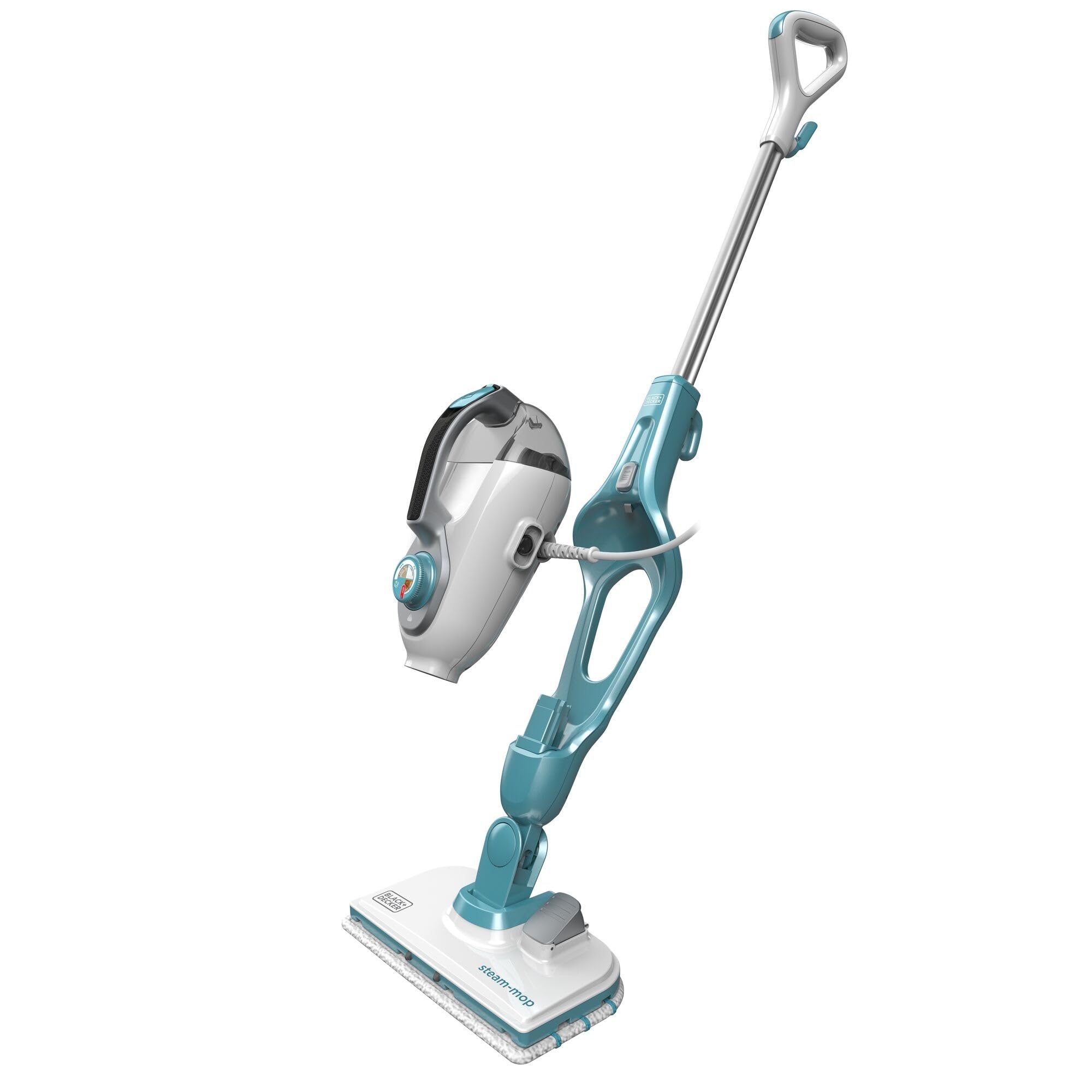 بخارشوی بلک اند دکر آمریکا BLACK+DECKER 1300W 12 لوازم جانبی، سفید/آبی آسمانی، بخارشوی 13 در 1 FSMH1321JSM-QS