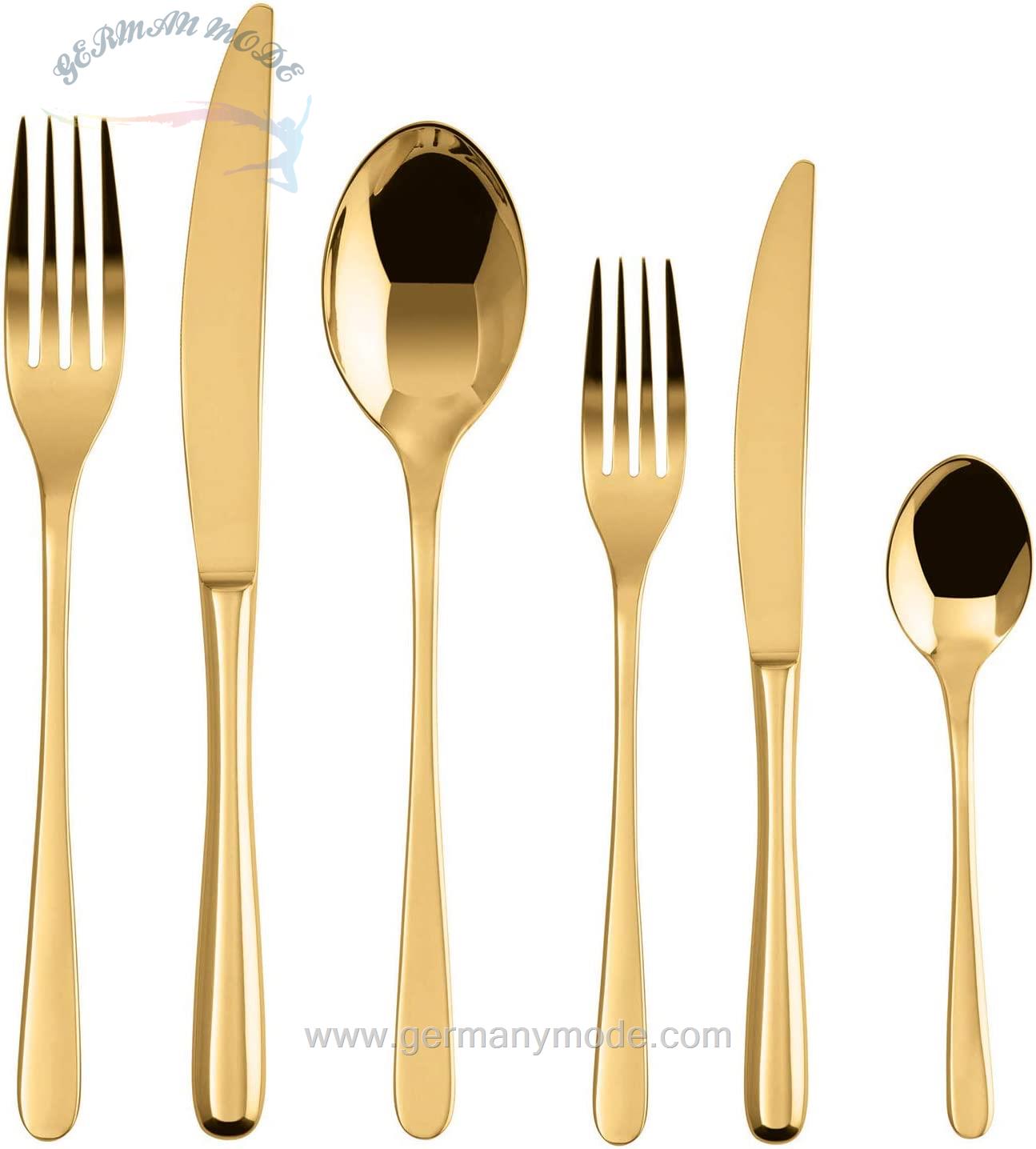 سرویس قاشق چنگال 36 پارچه سامبونت ایتالیا Sambonet Taste 36-teilig Edelstahl Edelstahl/PVD gold
