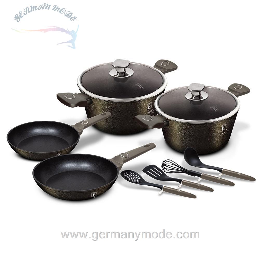 سرویس قابلمه کفگیر ملاقه 10 پارچه کریستال برلینگر هاوس مجارستان BerlingerHaus10-PIECE COOKWARE SET BH 7166 CRYSTAL COLLECTION