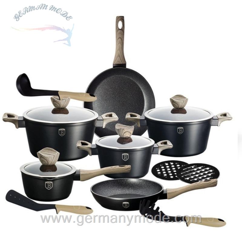 سرویس قابلمه ماهیتابه کفگیر ملاقه 10 پارچه برلینگر هاوس مجارستان BerlingerHaus 10-PIECE COOKWARE SET BH-1536 FOREST LINE