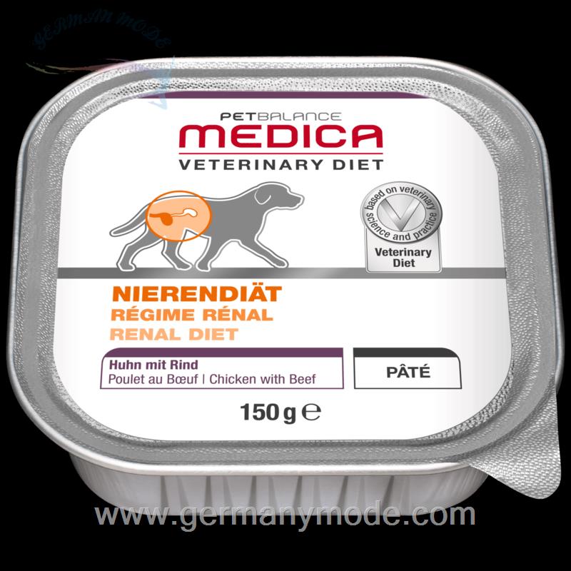 غذا مرطوب سگ با رژیم غذایی کلیه مدیکا آلمان PetBalance Medica Nierendiät 11x150g Huhn mit Rind