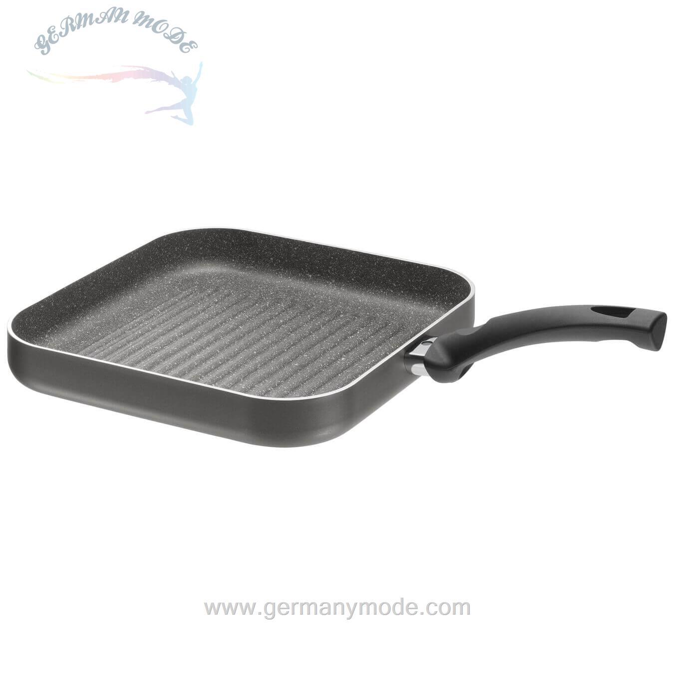 تابه گریل بالرینی ایتالیا BALLARINI LUCCA GRILLPFANNE 27 CM- ALUMINIUM-STEINOPTIK GRAU